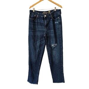 💥 Seven Marilyn Boyfriend Jeans — Size‎ 12 — Distressed & Ready to Rock 💥
